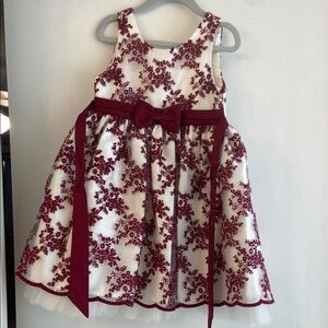 American Princess Burgundy and White Formal Dress